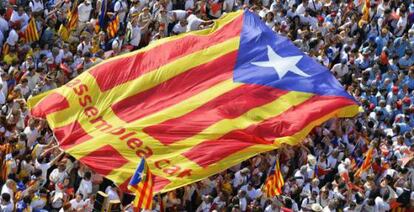 Manifestación de la Diada en 2015.