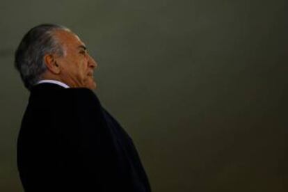 Michel Temer, no dia de sua posse na presidência.