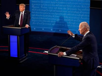 Donald Trump i Joe Biden en el debat.