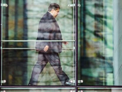 El líder del SPD, Sigmar Gabriel, en la convención del partido en Berlín.