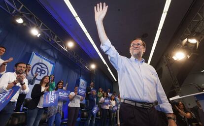 Mariano Rajoy, este sábado en Santa Cruz de Tenerife.