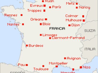 Ciudades afectadas por los disturbios