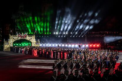 Ceremonia del Bicentenario de la Independencia de México, este lunes.