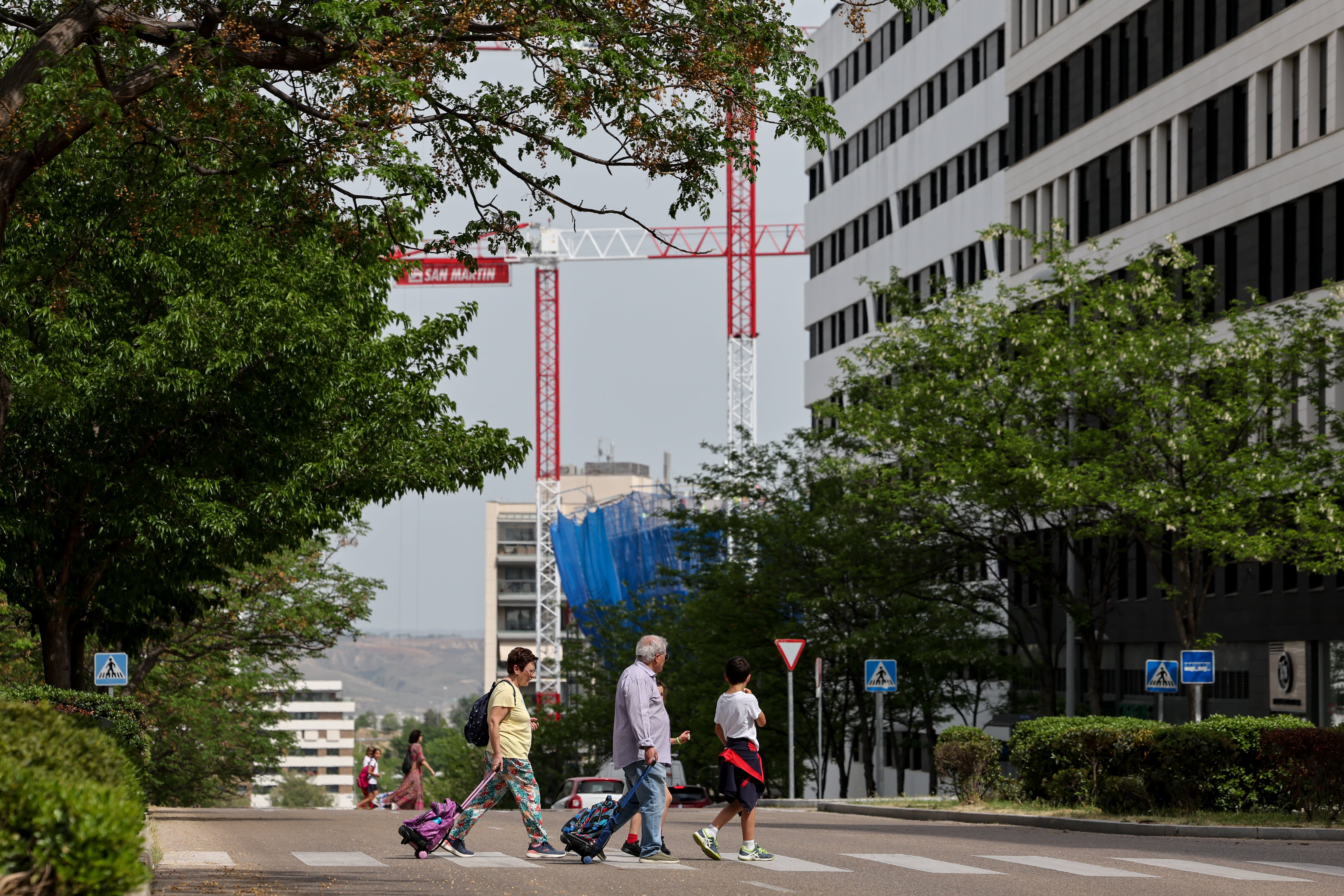 Ambiente en Valdebebas este jueves. 
