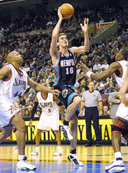 Gasol, en un momento de su partido contra los Sixers de Philadelphia.