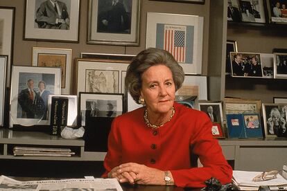 Retrato de la editora Katharine Graham.