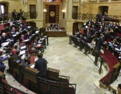 Un momento del pleno en las Juntas Generales de Bizkaia.