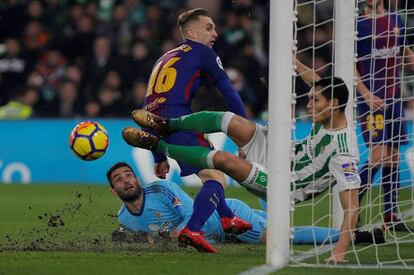 Deulofeu en el partido ante el Betis.