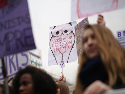 Manifestación en Madrid el pasado 8 de marzo de 2018.