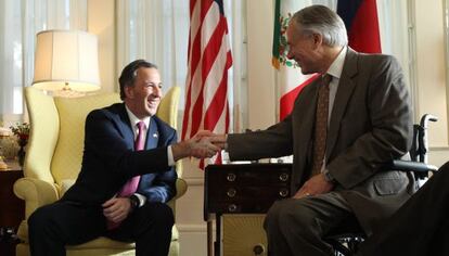 El canciller mexicano, Antonio Meade en Dallas.