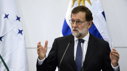 Mariano Rajoy, en Montevideo el pasado 26 de abril.