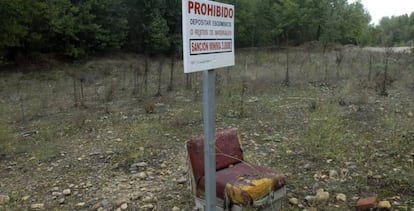 El paraje donde fue localizado el cuerpo de Roberto Larralde, en septiembre de 2014.