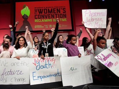 Convenci&oacute;n de mujeres en el Cobo Center de Detroit.
 