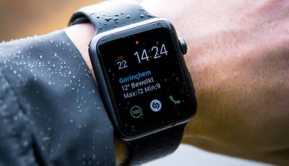 Uso de Apple Watch con lluviar