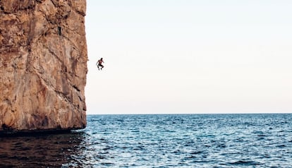 'Psicobloc', una modalidad de la escalada en libre y en solitario.