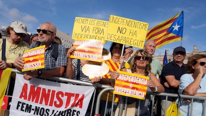 Asistentes a la manifestación independentista convocada por la ANC el pasado 11 de septiembre con motivo de la Diada.