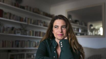 Lola Baldrich, cantante y actriz, en su casa en Madrid.