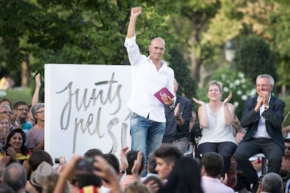 Ra&uuml;l Romeva, durant l&#039;acte de Junts pel S&iacute;.