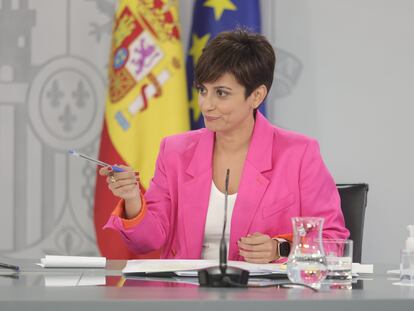 La ministra portavoz, Isabel Rodríguez, durante su comparecencia tras el Consejo de Ministros de este martes.
