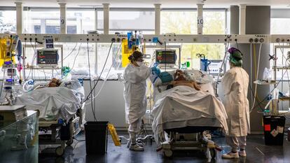 El hospital de La Paz, durante la crisis sanitaria.