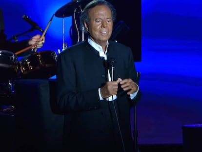 Julio Iglesias durante un concierto en Montecarlo en julio de 2016.