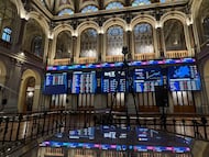 Interior de la Bolsa de Madrid.