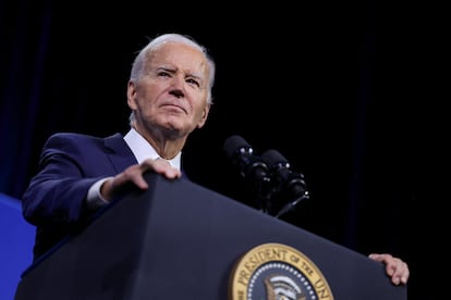 El presidente de EE UU, Joe Biden, durante un acto en Las Vegas el 16 de julio.