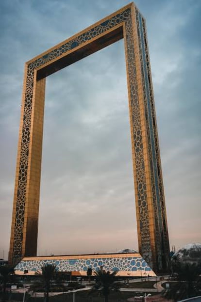 Vista del Dubai Frame, el marco de fotos ms grande del mundo, en la ciudad emirat.