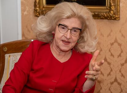 Marzenna Adamczyk, embajadora de Polonia en España, en la sede de la legación en Madrid durante la entrevista.