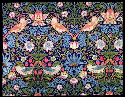 'The Strawberry Thief', tela diseñada por William Morris en 1883.