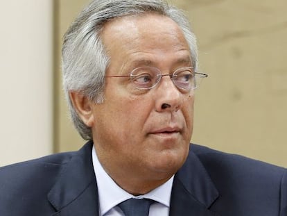 Ramón Aguirre, durante la comparecencia en el Congreso.