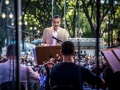 Arthur Verocai en un concierto del Festival Red Bull Music Academy en Sao Paulo, 2017.