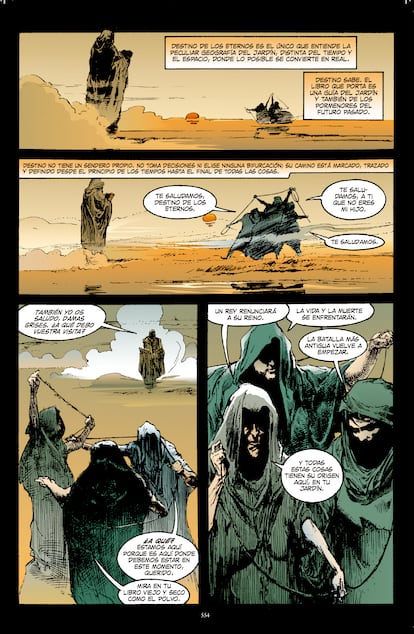 Página de 'Sandman', de Neil Gaiman, editado en castellano por ECC.