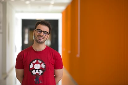 Pablo Díaz, ganador del bote de 'Pasapalabra', este viernes en la sede de Atresmedia en Madrid.