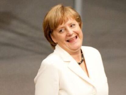 Angela Merkel, en el Parlamento alem&aacute;n el viernes.