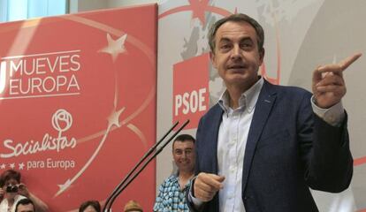Zapatero, en el mitin en Le&oacute;n.