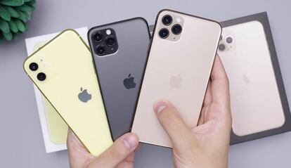 Gama de iPhone 11 de Apple.