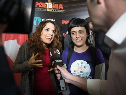 Anna Gabriel i la seva imitadora a 'Polònia', Lara Diez.