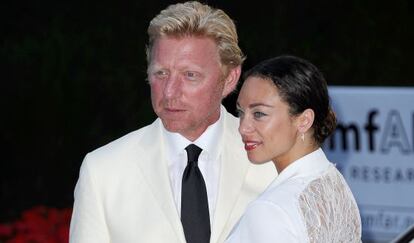 Boris Becker, con su esposa.