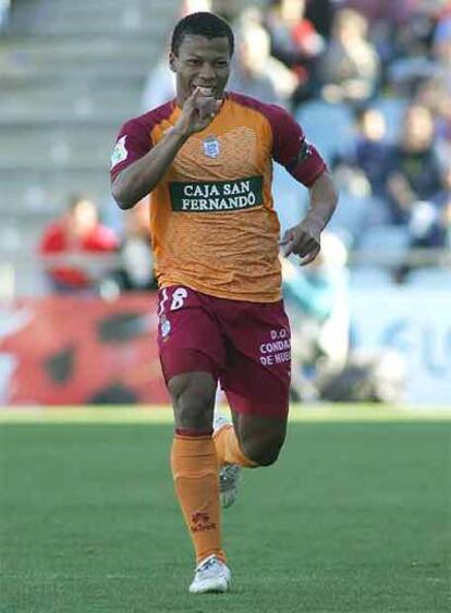 Uche festeja su gol el fin de semana pasado en Getafe.