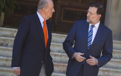 El Rey y el presidente del Gobierno, Mariano Rjaoy.