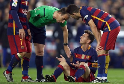 Messi, en el partido de Copa ante el Espanyol.