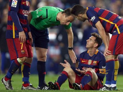 Messi, en el partido de Copa ante el Espanyol.
