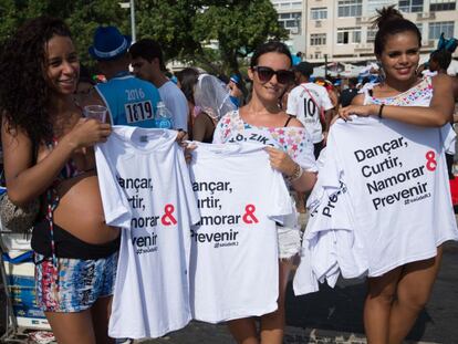 Campanha de conscientização sobre o zika vírus no Carnaval do Rio.