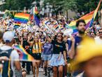 Manifestación del Orgullo en Montreal (Canadá), el 18 de agosto.