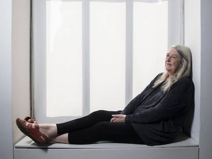 A acadêmica inglesa Mary Beard fotografada em Madri