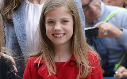 La infanta Sofía, de 10 años.