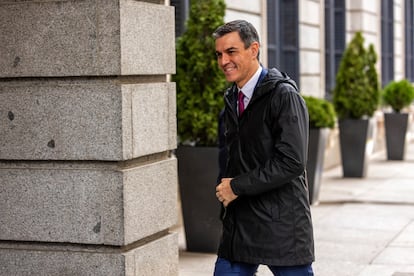 El presidente del Gobierno, Pedro Sánchez, en el Congreso de los Diputados, este miércoles.