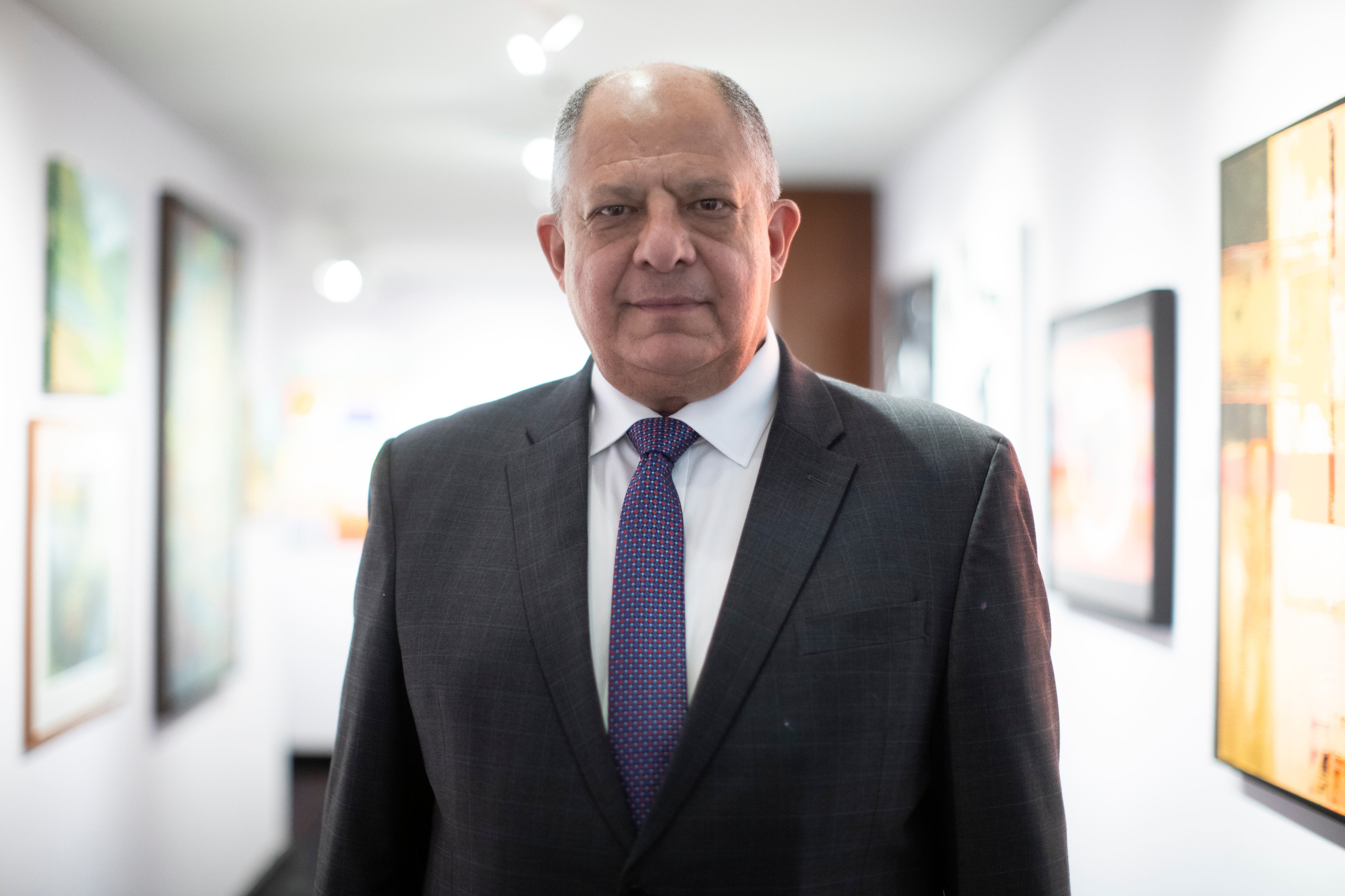 Luis Guillermo Solís en Ciudad de Guatemala, el pasado martes. 