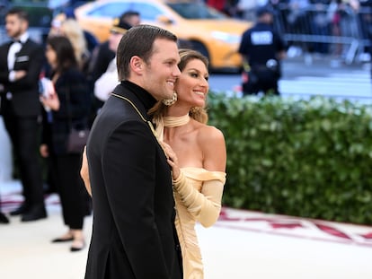 Tom Brady y Gisele Bündchen en la gala MET en Nueva York en el año 2018.